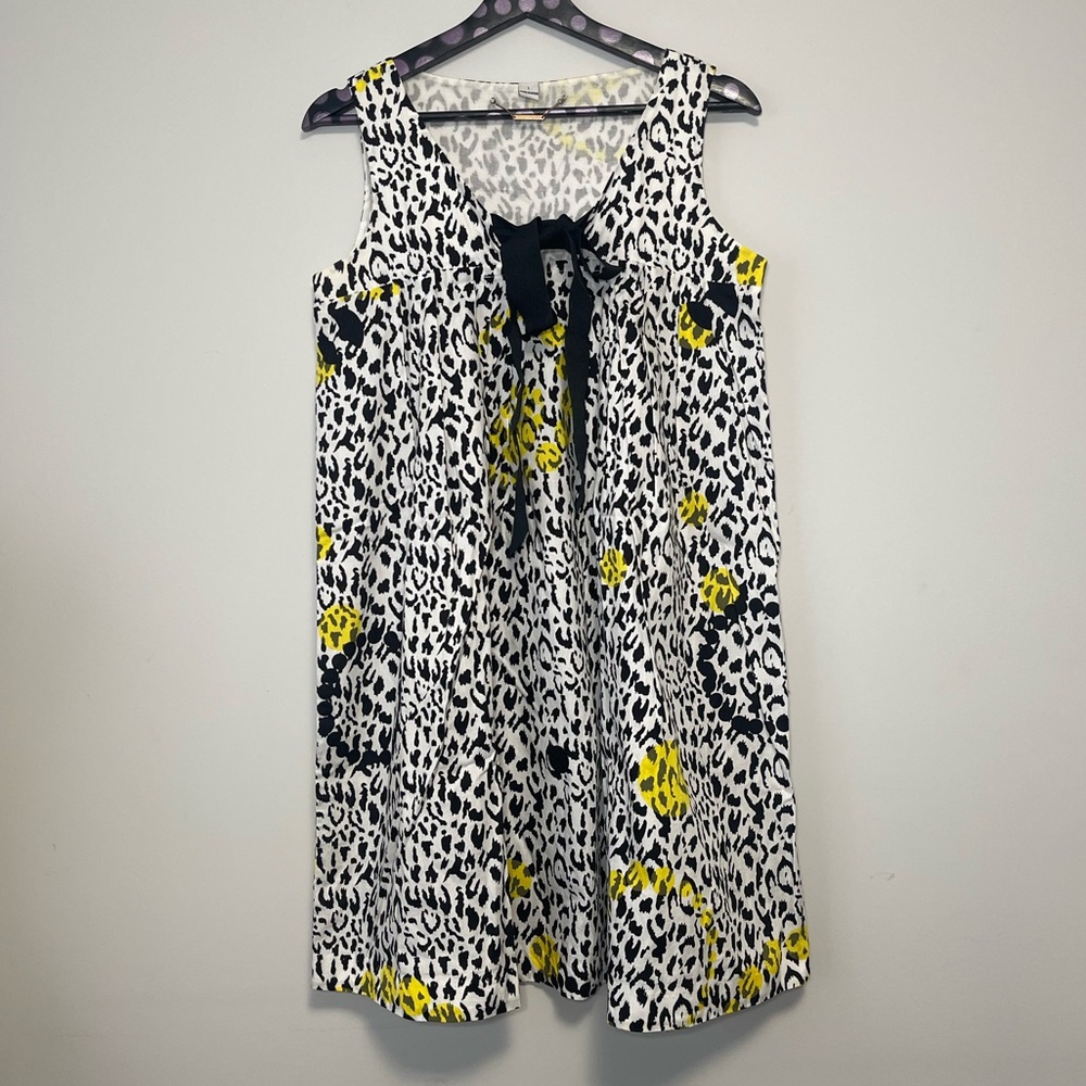 BB Dakota Animal Print Baby Doll Dress Size Large